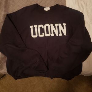 UCONN Huskies University of Connecticut CHAMPION sweatershirt crew neck large